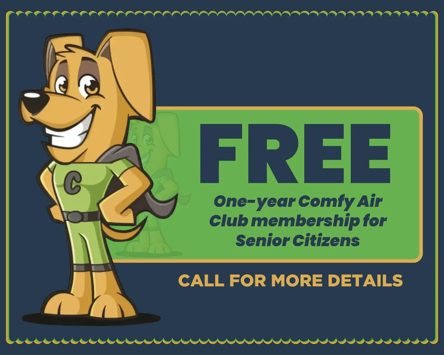 Free One Year Comfy Air Club Membership