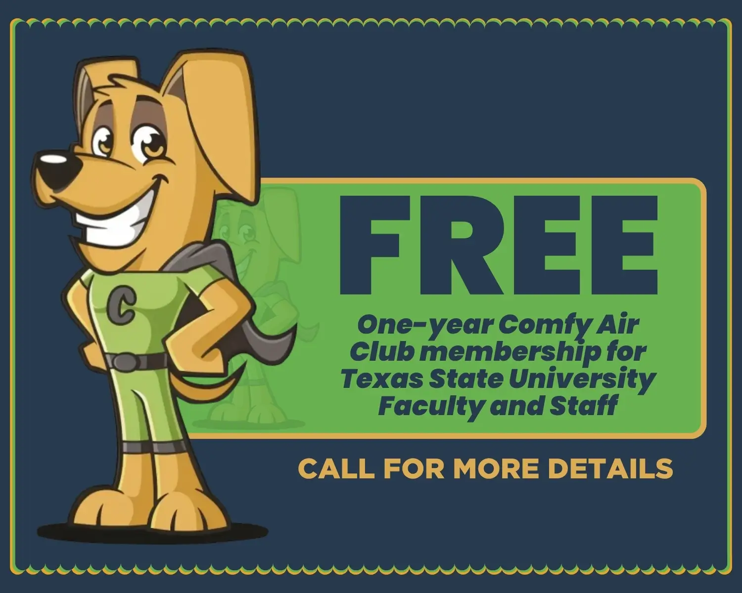 Free One Year Comfy Air Club Membership
