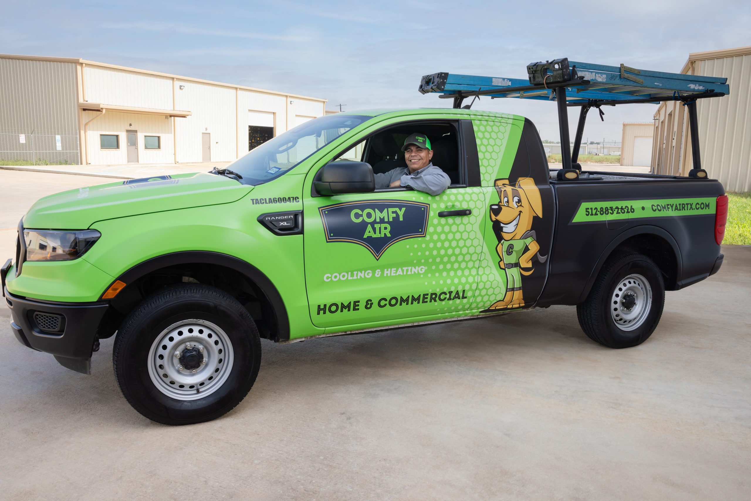 Comfy Air AC and Furnace Repair Vehicle
